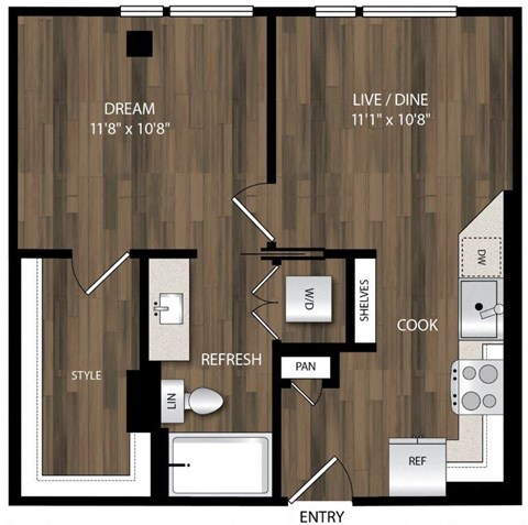 Portland Astoria Apartments in Portland, Oregon A1 Floor Plan